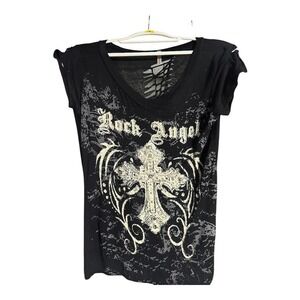 Black and white grunge-inspired top